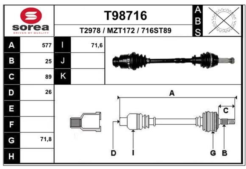 EAI Drive Shaft