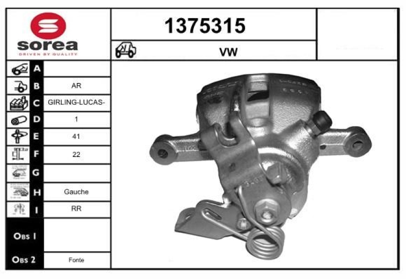 SNRA Brake Caliper