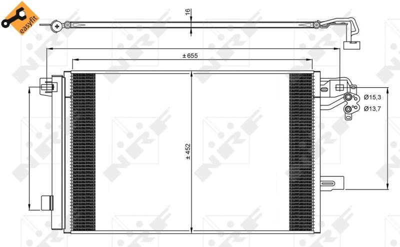 NRF Condenser, air conditioning EASY FIT