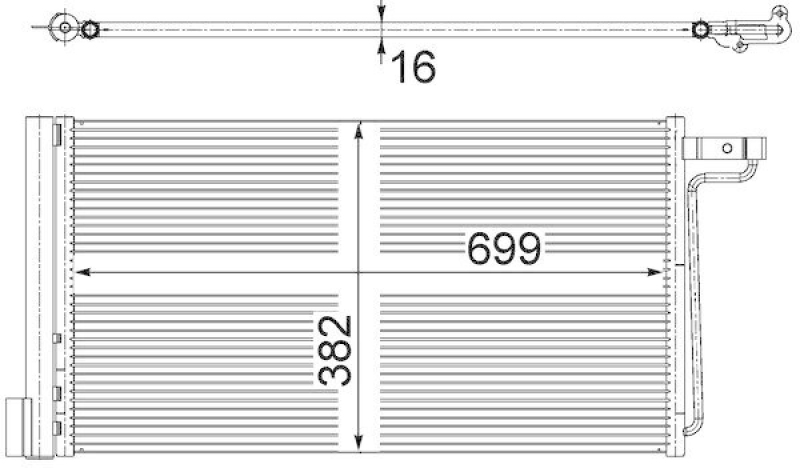 MAHLE Condenser, air conditioning BEHR