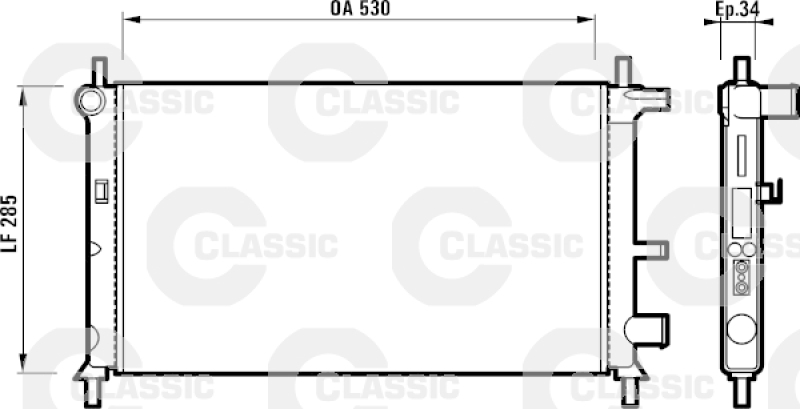 VALEO Radiator, engine cooling VALEO CLASSIC