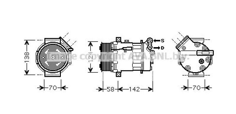 AVA QUALITY COOLING Compressor, air conditioning