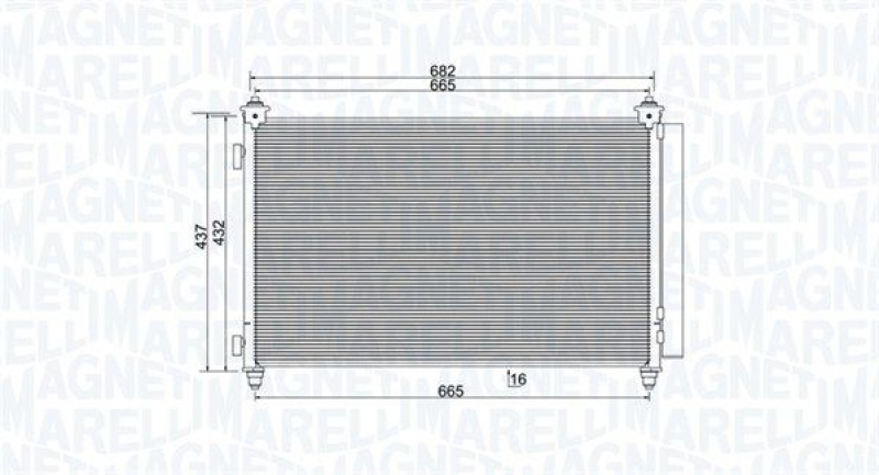 MAGNETI MARELLI Kondensator, Klimaanlage