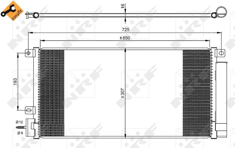 NRF Condenser, air conditioning EASY FIT