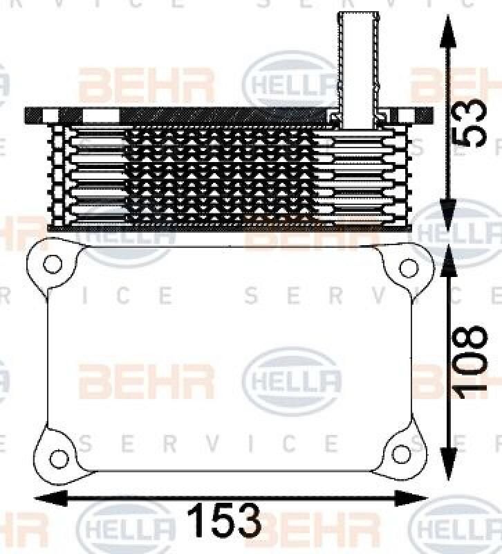 HELLA Oil Cooler, engine oil