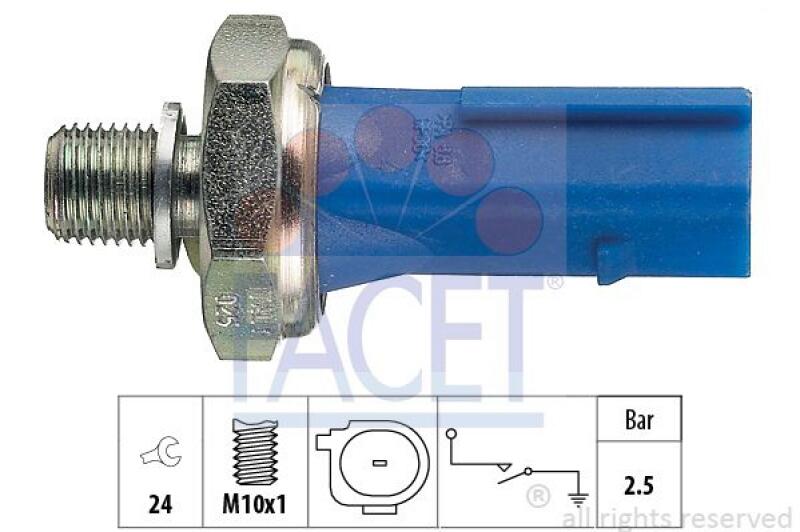 FACET Oil Pressure Switch Made in Italy - OE Equivalent