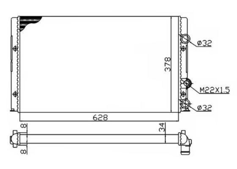 NRF Radiator, engine cooling Economy Class