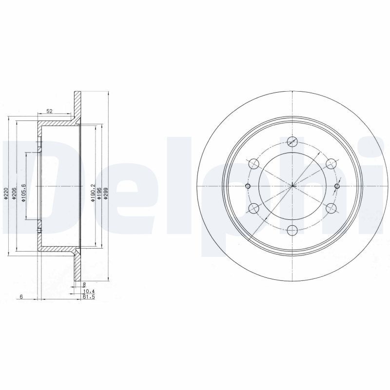 2x DELPHI Bremsscheibe