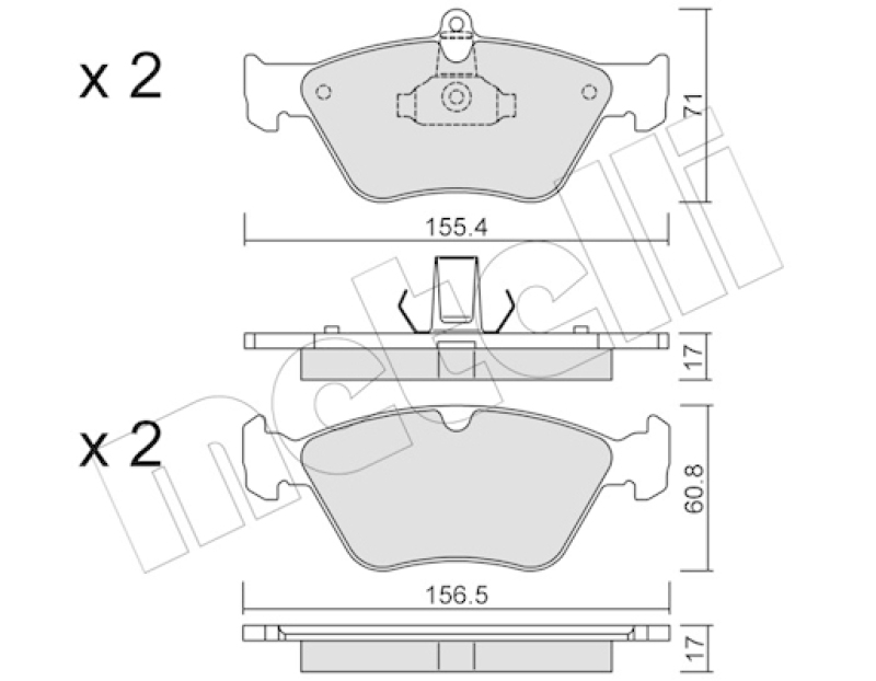 METELLI Brake Pad Set, disc brake