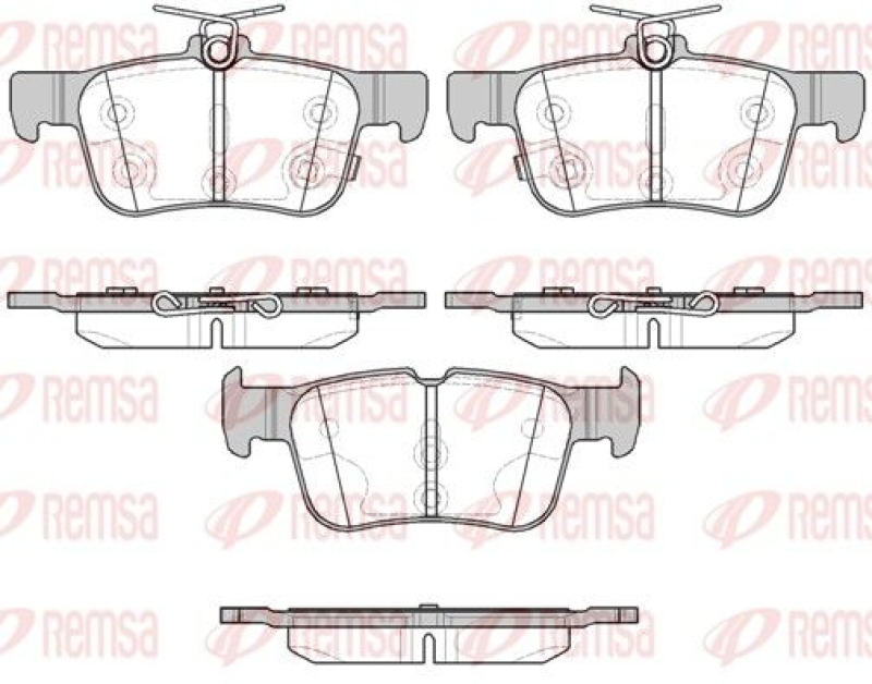 REMSA Brake Pad Set, disc brake