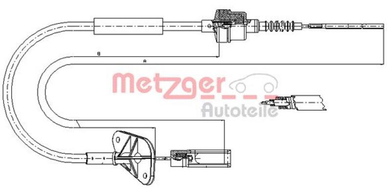 METZGER Seilzug, Kupplungsbetätigung