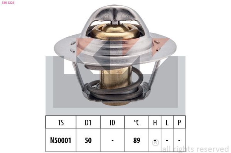 KW Thermostat für Kühlmittel / Kühlerthermostat Made in Italy - OE Equivalent