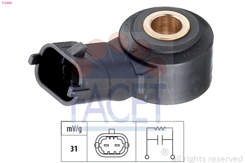 FACET Knock Sensor Made in Italy - OE Equivalent