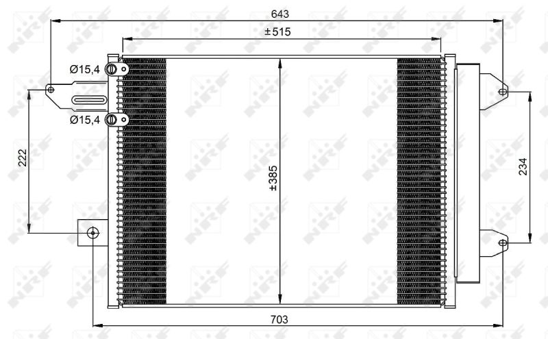 NRF Condenser, air conditioning EASY FIT