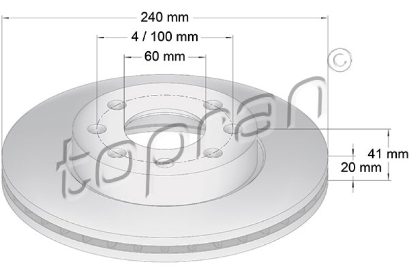 2x TOPRAN Bremsscheibe