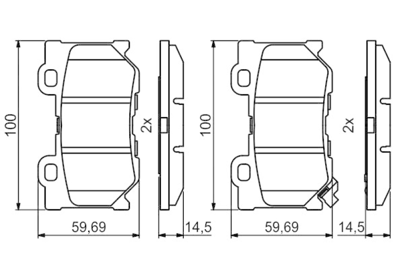 BOSCH Brake Pad Set, disc brake