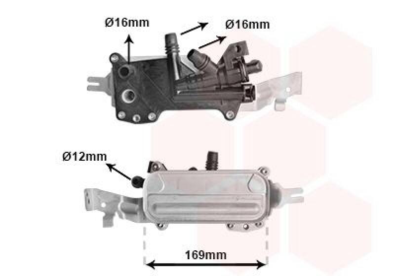 VAN WEZEL Oil Cooler, automatic transmission