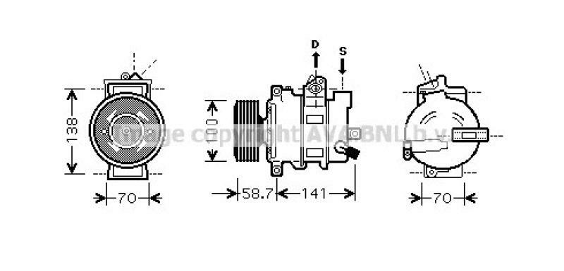 AVA QUALITY COOLING Compressor, air conditioning