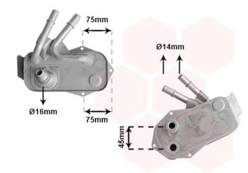 VAN WEZEL Oil Cooler, automatic transmission