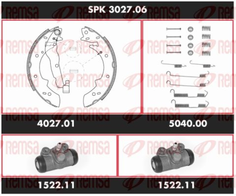 REMSA Brake Kit, drum brake Super Precision Kit