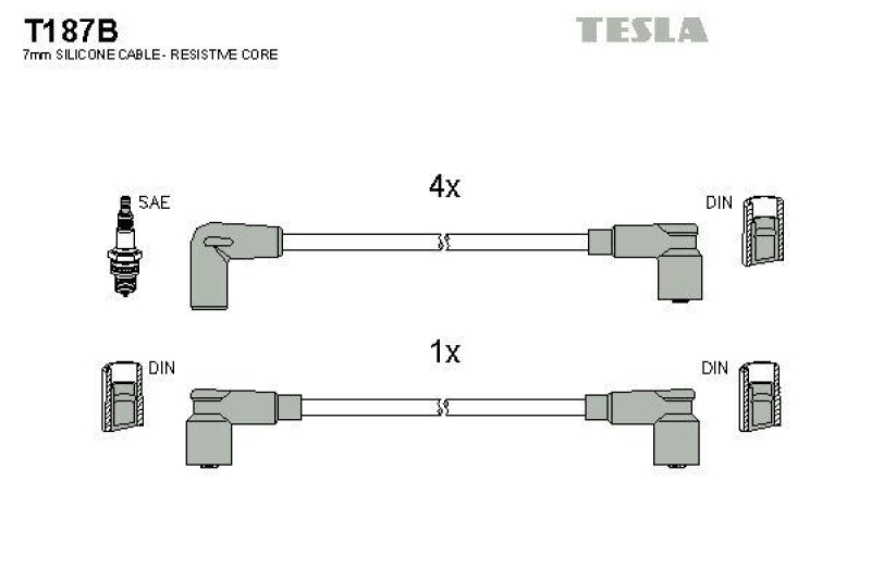 TESLA Zündleitungssatz