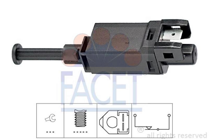 FACET Brake Light Switch Made in Italy - OE Equivalent