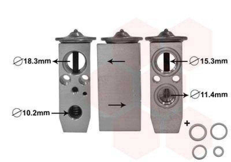 VAN WEZEL Expansion Valve, air conditioning *** IR PLUS ***