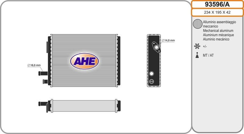 AHE Heat Exchanger, interior heating