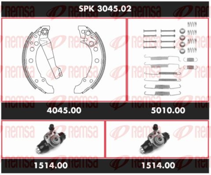 REMSA Bremsensatz, Trommelbremse Super Precision Kit