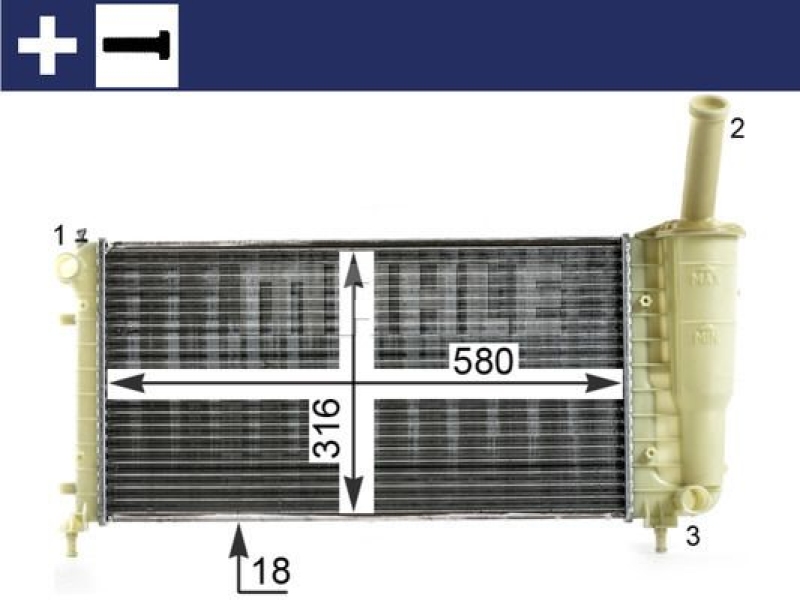 MAHLE Radiator, engine cooling BEHR