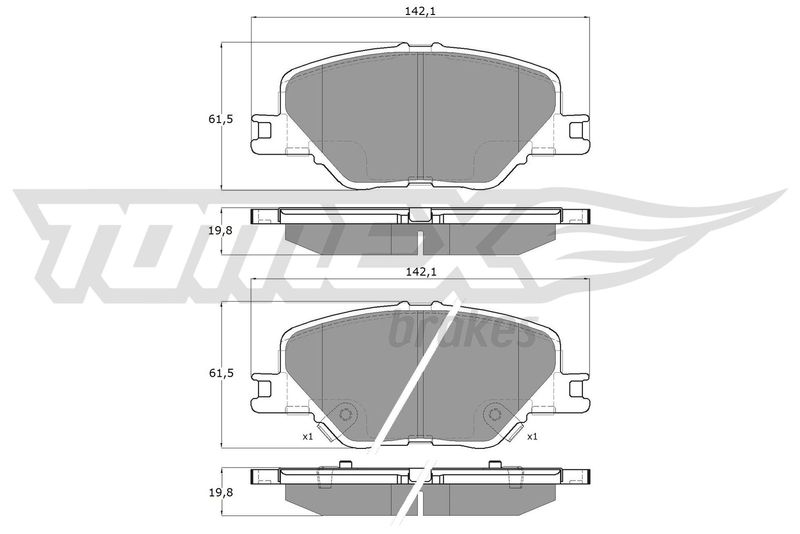 TOMEX Brakes Brake Pad Set, disc brake