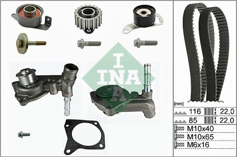 Schaeffler INA Wasserpumpe + Zahnriemensatz