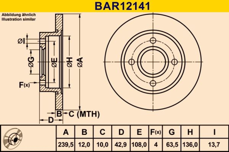 2x BARUM Brake Disc