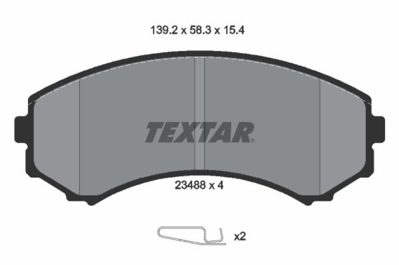 TEXTAR Bremsbelagsatz, Scheibenbremse