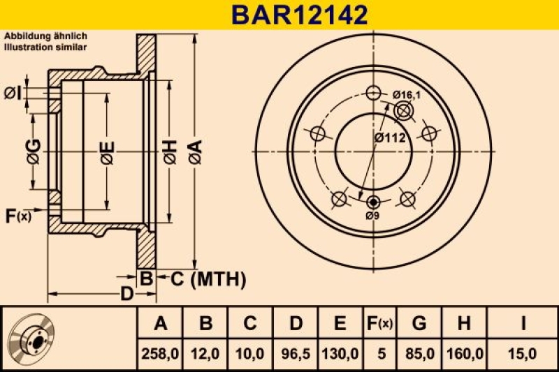 2x BARUM Brake Disc