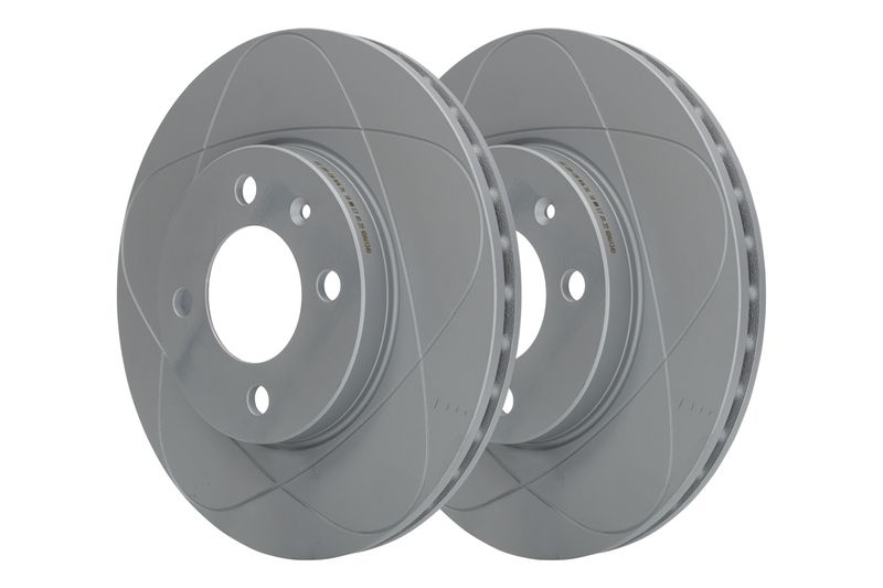 2x ATE Powerdisc Bremsscheiben Ø256mm + Beläge vorne passend für VW Passat B3 B4