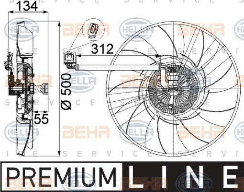 HELLA Lüfter, Motorkühlung BEHR HELLA SERVICE *** PREMIUM LINE ***