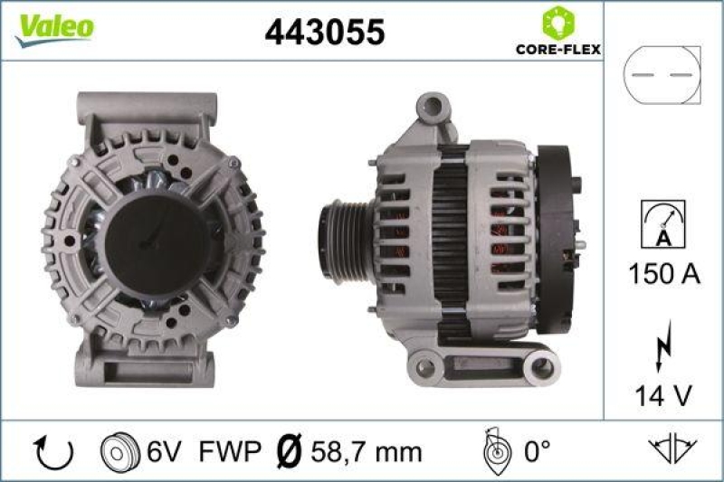 VALEO Alternator VALEO CORE-FLEX