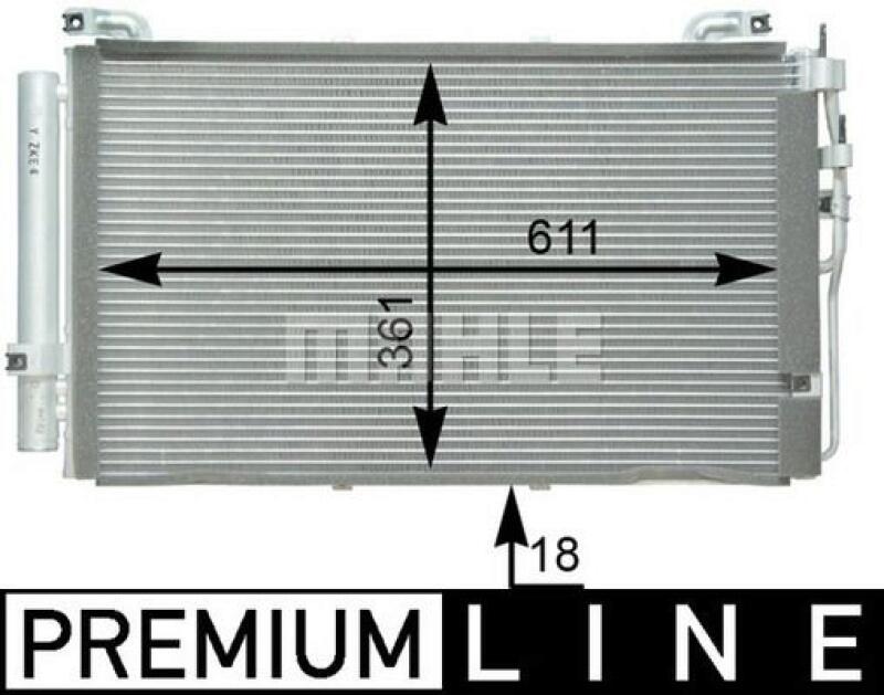 MAHLE Kondensator, Klimaanlage BEHR *** PREMIUM LINE ***