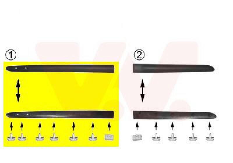 VAN WEZEL Trim/Protective Strip, door