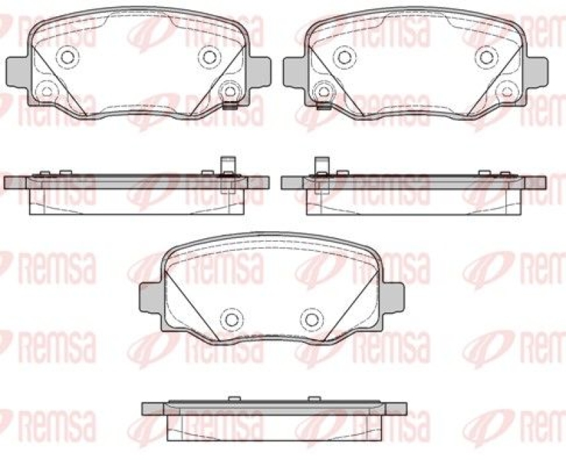 REMSA Brake Pad Set, disc brake