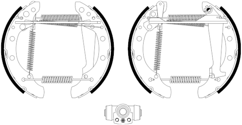 HELLA Bremsbackensatz Shoe Kit Pro