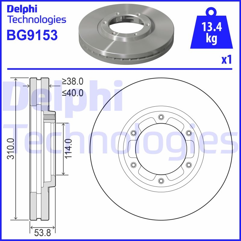 2x DELPHI Bremsscheibe