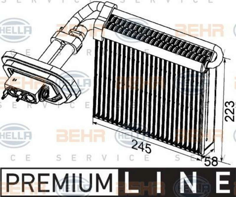 HELLA Evaporator, air conditioning BEHR HELLA SERVICE *** PREMIUM LINE ***