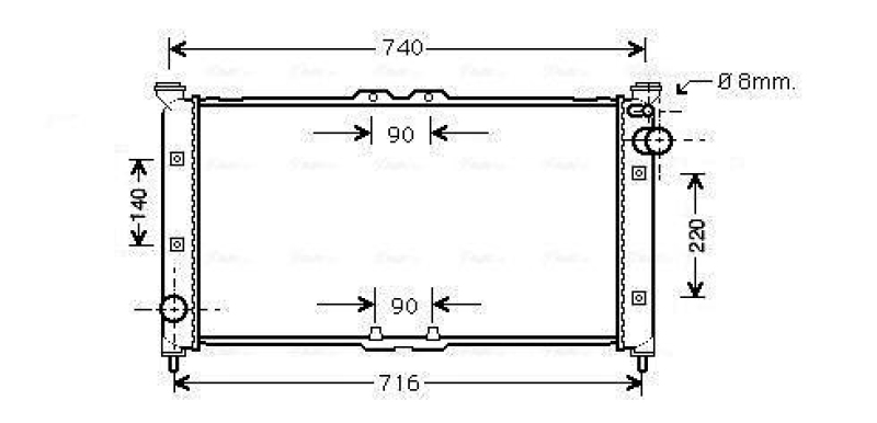 AVA QUALITY COOLING Radiator, engine cooling