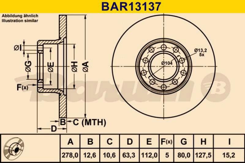 2x BARUM Bremsscheibe