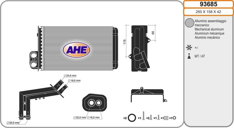 AHE Heat Exchanger, interior heating