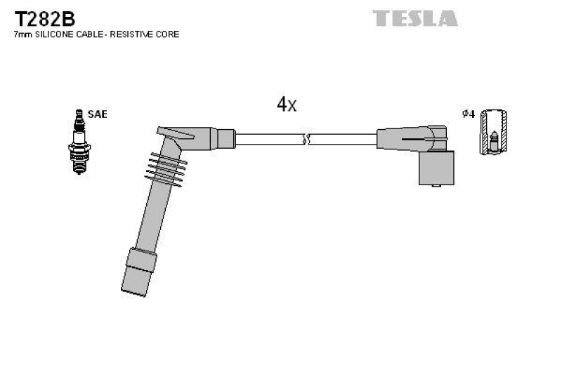 TESLA Zündleitungssatz