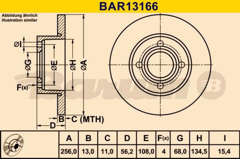 2x BARUM Brake Disc