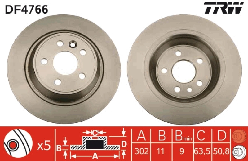 2x TRW Bremsscheibe